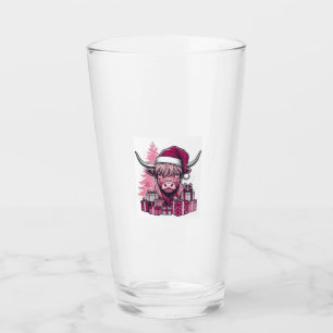 Copo De Pint Presentes de Natal da Vaca de Terras Altas Rosa Ar