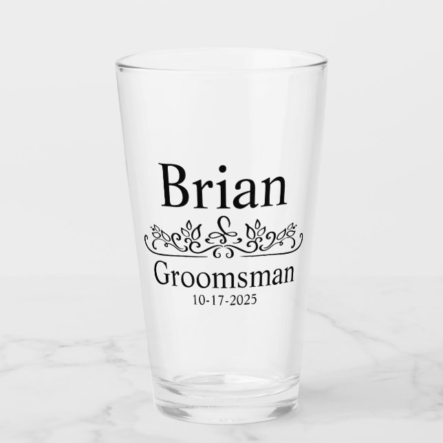 Copo De Pint Presentes de Padrinhos de casamento personalizados (Frente)