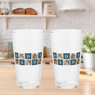 Copo De Pint Presentes de Pai Verde e Foto para Pais de Colagem