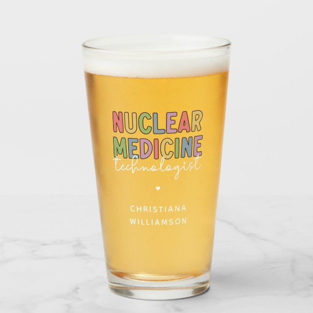 Copo De Pint Presentes do tecnólogo de Medicina Nuclear Persona (Frente (Preenchido))