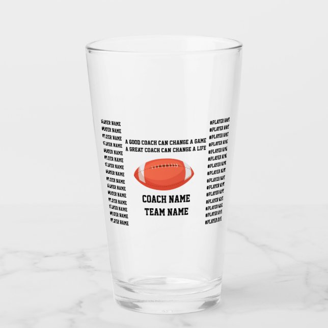 Copo De Pint Presentes Personalizados para Treinador de Futebol (Frente)