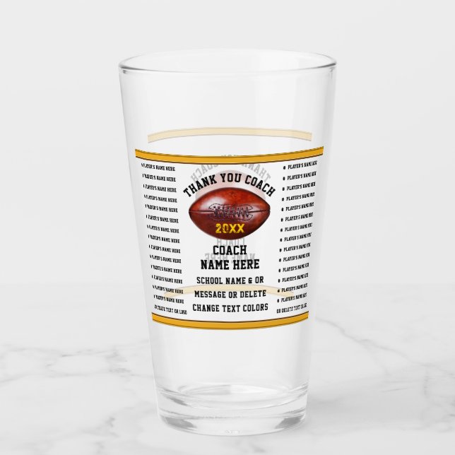 Copo De Pint Presentes Personalizados para Treinadores de Futeb (Frente)