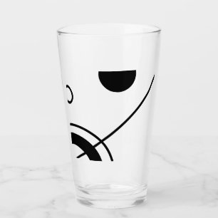 Copo De Pint Preto e branco abstrato