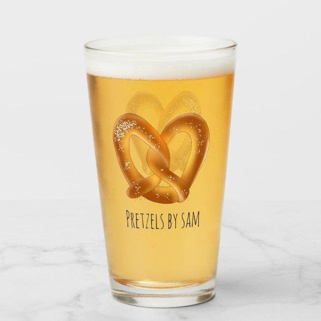 Copo De Pint Pretzel Suave Com Sal (Frente (Preenchido))