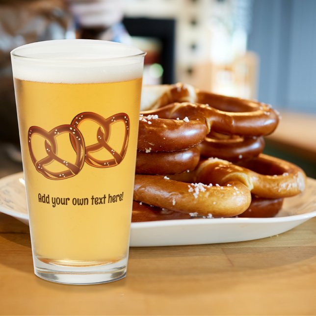 Copo De Pint Pretzels sobrepostos - Lado do Solteiro - Oktoberf (Criador carregado)