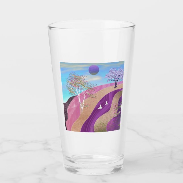 Copo De Pint Primavera Blossomo Paisagem (Frente)