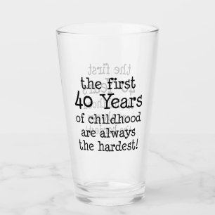 Copo De Pint Primeiros 40 Anos De Vidro De aniversário de 40 a
