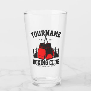 Copo De Pint Pro Boxer ADD NAME - Luvas vermelhas Formação em A