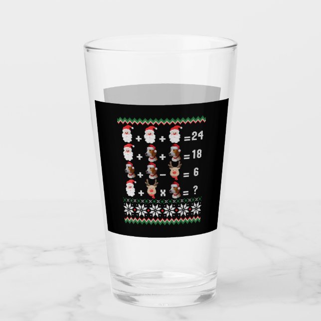 Copo De Pint Professora de Matemática HARRIER de Natal (Frente)