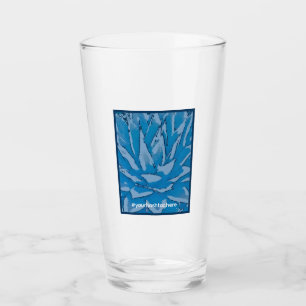 Copo De Pint Promocional azul Agave Hashtag Glass