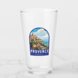 Copo De Pint Proveniência França Viagem Art Vintage<br><div class="desc">Provença o vetor de viagem. A Provença é uma região histórica e cultural do sudeste da França. Conhecidas pelas suas diversas paisagens,  desde os Alpes do Sul e as planícies de Camargue ao cultivo de vinhedos,  oliveiras,  pinheiros e campos de lavanda.</div>