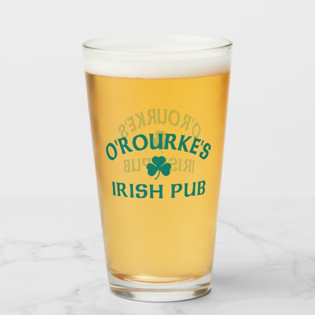 Copo De Pint Pub Irlandês O'Rourke  (Frente (Preenchido))