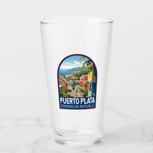 Copo De Pint Puerto Plata República Dominicana Viagem Art Vinta (Frente)