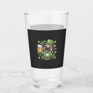 Copo De Pint Pug divertido do dia de São Patrício com caneca de