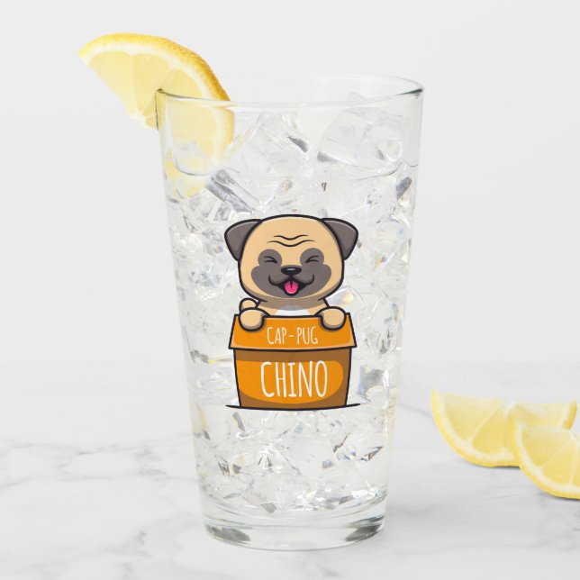 Copo De Pint Pug in a Cup - Boné-Pug-Chino (Gelo frontal)