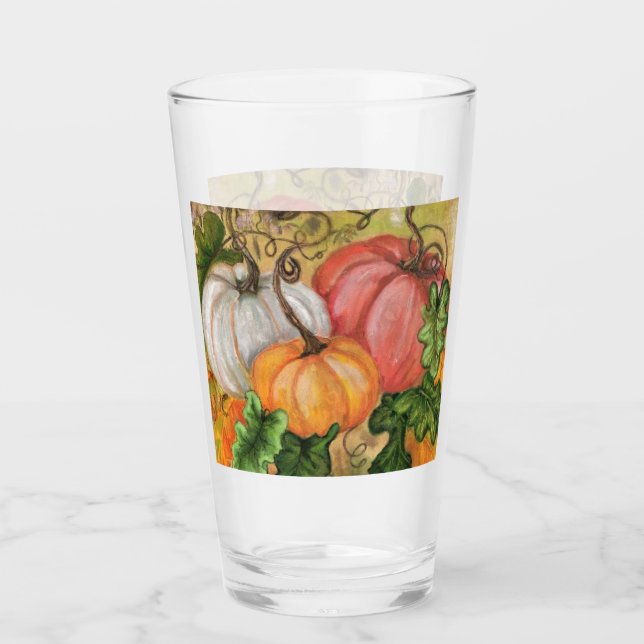 Copo De Pint Pumpkins Halloween Glass (Frente)