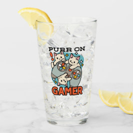 Copo De Pint Purr On Gamer - Design de Jogos para Gatos de Gato