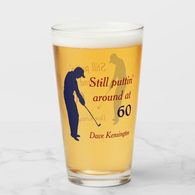 Copo De Pint Puttin ao redor no aniversário 60 (Frente (Preenchido))