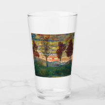 Quatro Árvores (Landscape Art) (por Egon Schiele)