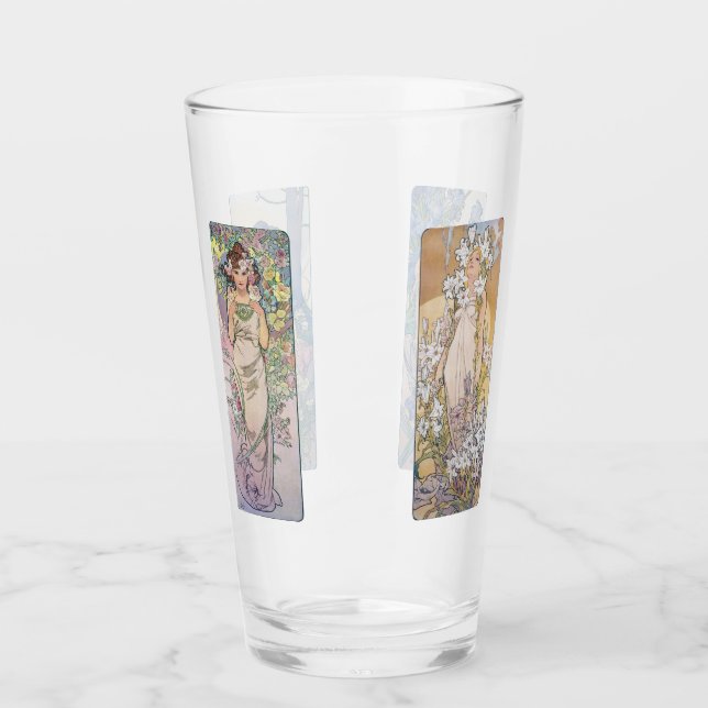Copo De Pint Quatro Flores, Alphonse Mucha (Frente)