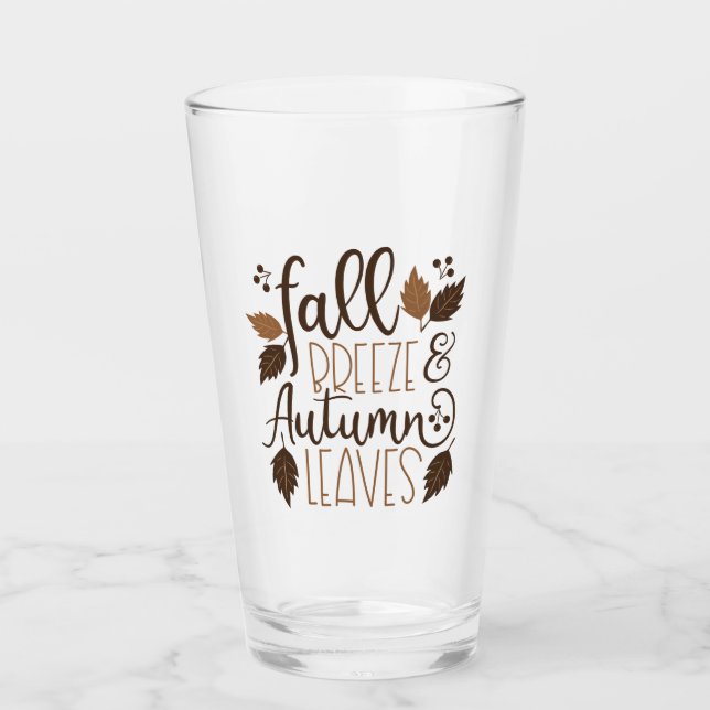 Copo De Pint Quebra das Folhas do outono (Frente)