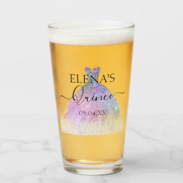 Copo De Pint Quinceañera Tall Glass Party Personalizado