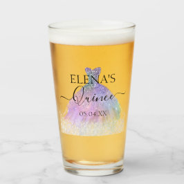 Copo De Pint Quinceañera Tall Glass Party Personalizado