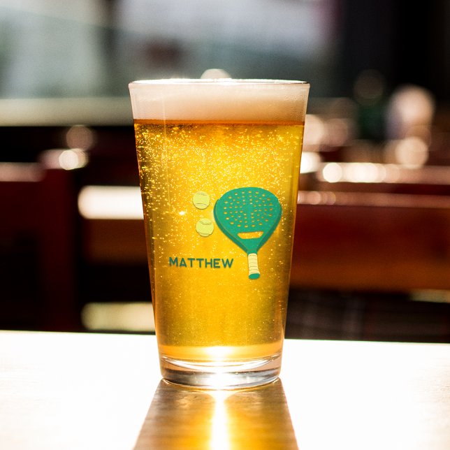 Copo De Pint Rackets de Tênis de Padel e Bolas Personalizados (Criador carregado)