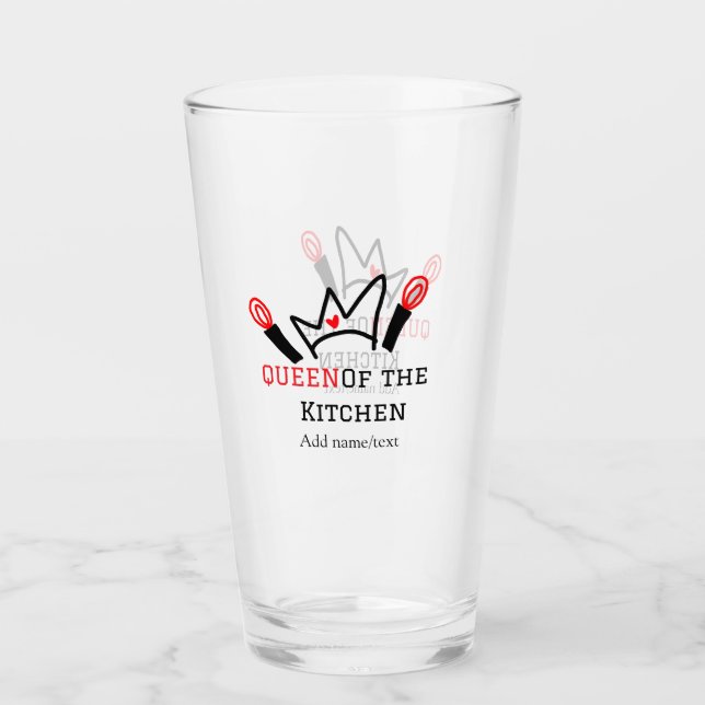 Copo De Pint Rainha do cozinhar do cozinheiro da cozinha (Frente)