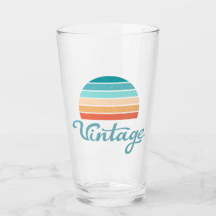 Copo De Pint Raio de Sol Retroativo+Script de Vintagem Distante