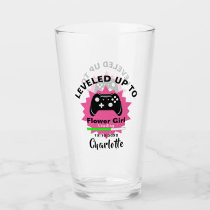 Copo De Pint Rapariga De Flor De Casamento Levantou Vidro Diver