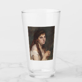 Copo De Pint Rapariga Elegante com Mãos Dobradas (Arte Vintage)
