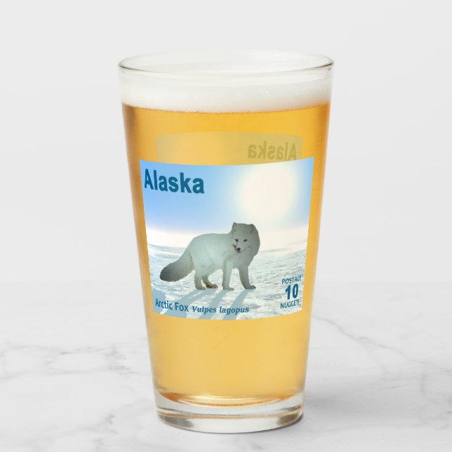 Copo De Pint Raposa Árctica - Pocena do Alasca (Frente (Preenchido))