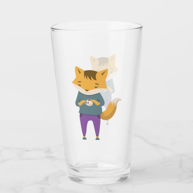 Copo De Pint Raposa-branca com xícara de chá (Frente)