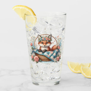 Copo De Pint Raposa Floral no Soquete com Comprimido e Flores