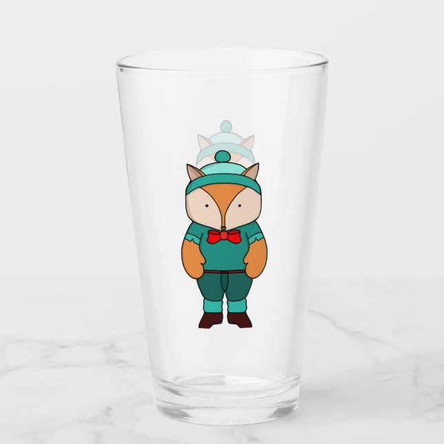 Copo De Pint Raposa verde branca (Frente)