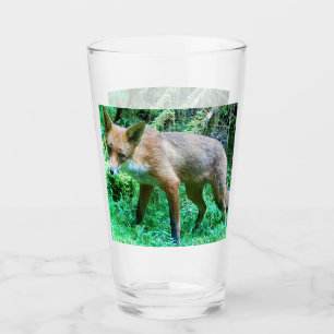 Copo De Pint Raposa Vermelha Jovem de Vidro Personalizável Vi