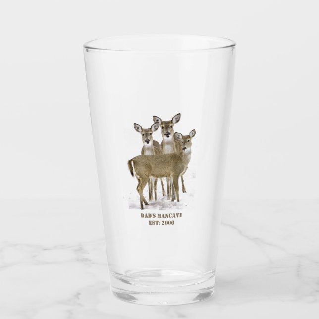 Copo De Pint Rebanho de Veados de Cauda Branca / Caneca do Pai  (Frente)