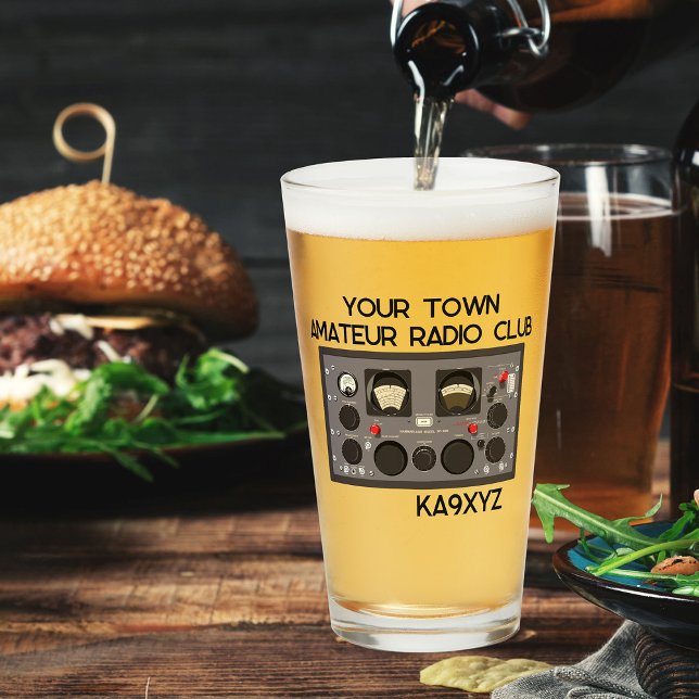 Copo De Pint Receptor clássico de rádio Hammarlund SP-600 (Criador carregado)