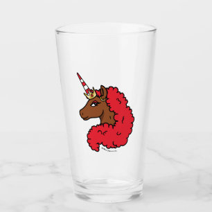 Copo De Pint Red Afro Unicorn