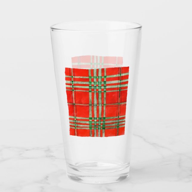 Copo De Pint RED SCOTT TARTAN Pint Glass (Frente)