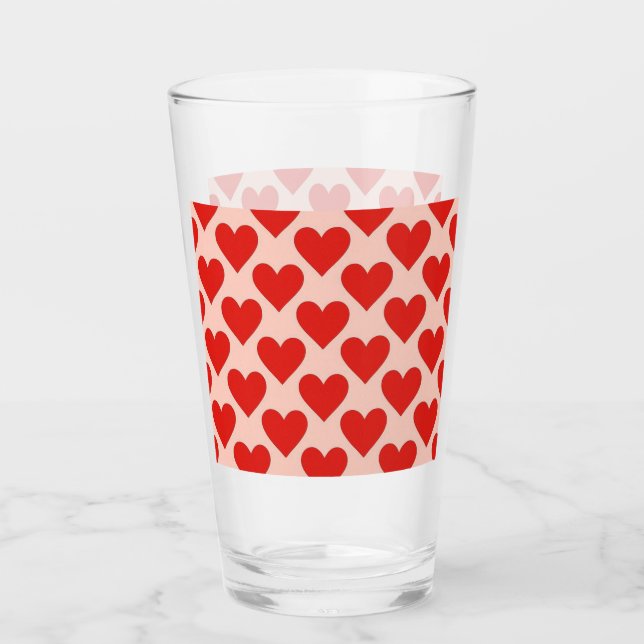 Copo De Pint Red, traditional Valentine's day heart (Frente)