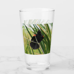 Copo De Pint Red Winged Blackbird - Série de pássaros do quin