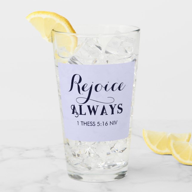 Copo De Pint Regozijo-me com a Bíblia Verse Christian Blue (Gelo frontal)