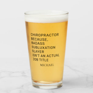 Copo De Pint Regulador de Osso do Chiropractor Cerveja Personal
