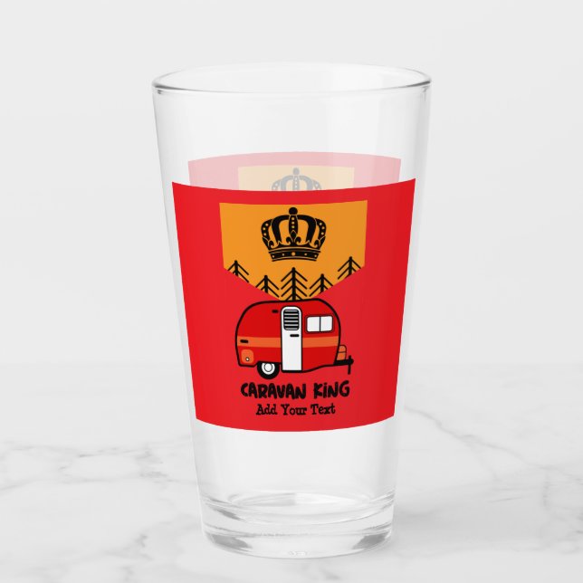 Copo De Pint Rei do Camper - Engraçado Acampamento RV (Frente)