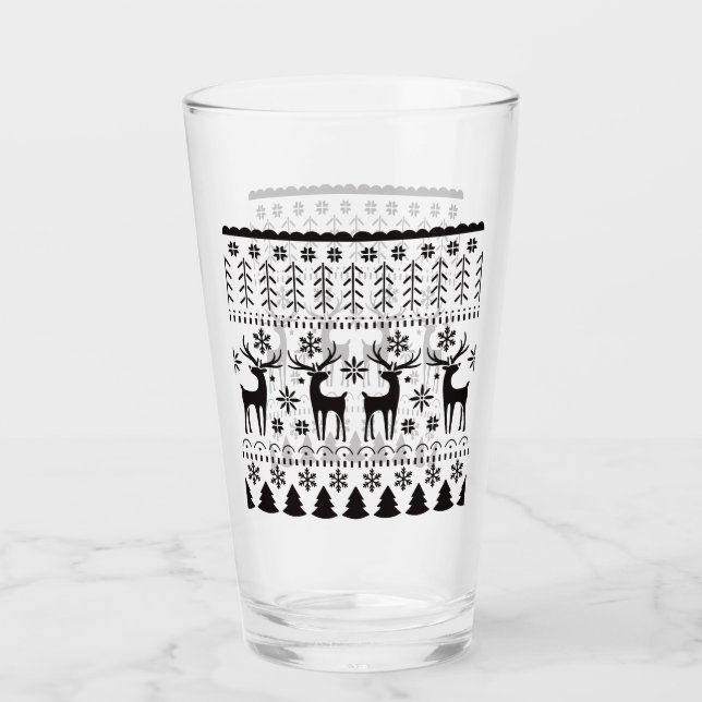 Copo De Pint Reindeer de Natal para Folk Moderno (Frente)