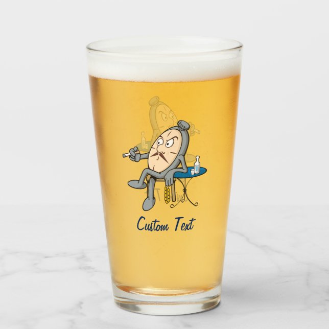 Copo De Pint Relaxando Relógio (Frente (Preenchido))