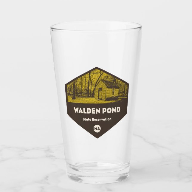 Copo De Pint Reserva Estadual de Walden Pond Massachusetts (Frente)