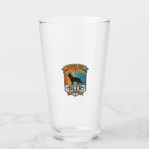 Copo De Pint Resgate Pai Amante de Cerveja Cachorro Vintage Pôr